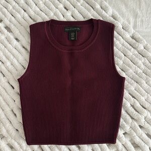 Never Worn House of Harlow 1960 Deep Red Ribbed Tank Top